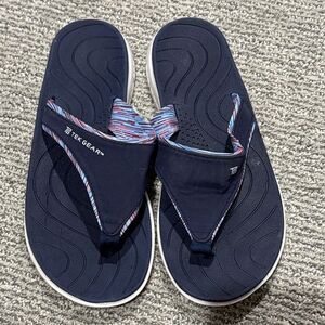 tek gear Navy Flip Flops with Multicolor Straps